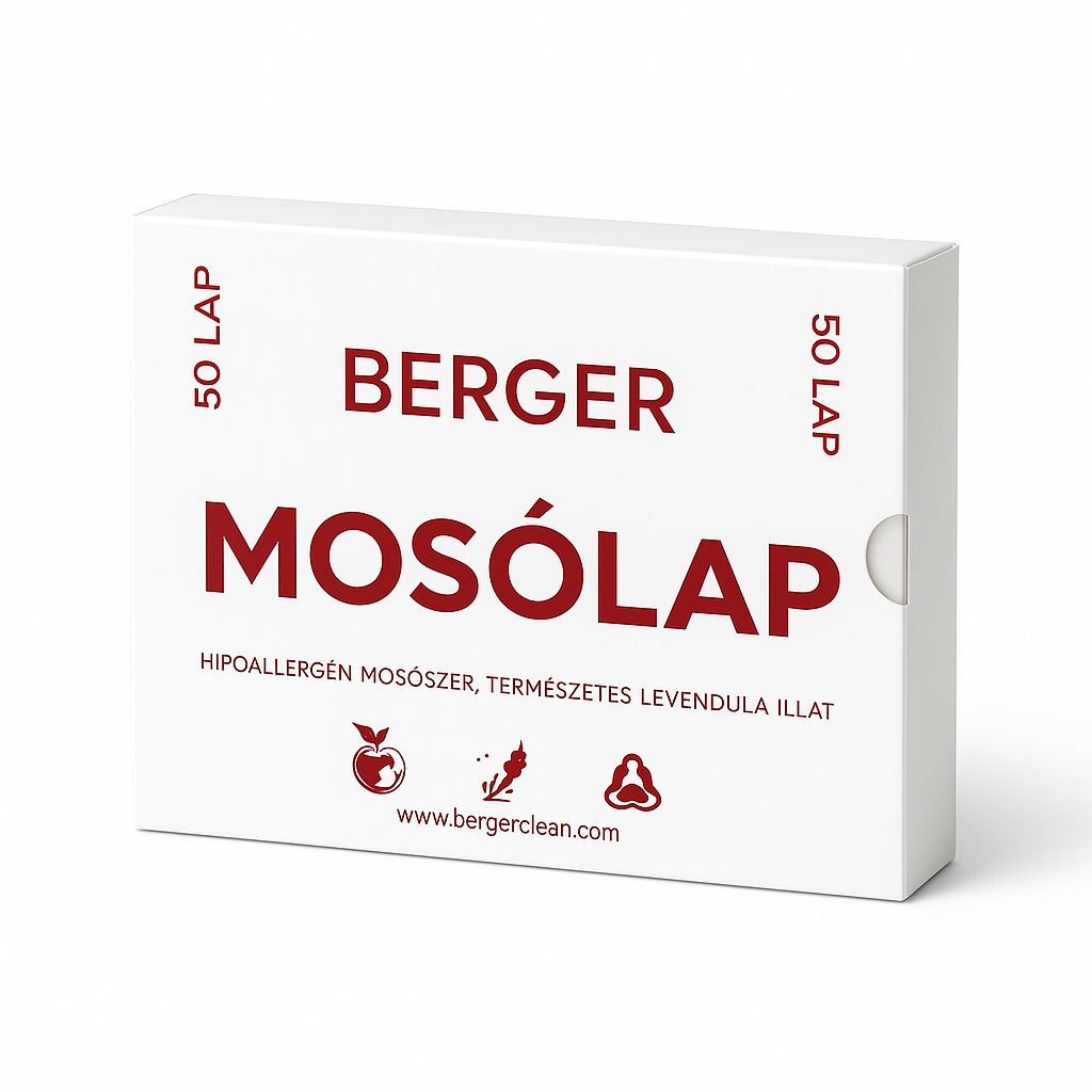 50 darabos Berger mosólap – dobozos kiszerelés