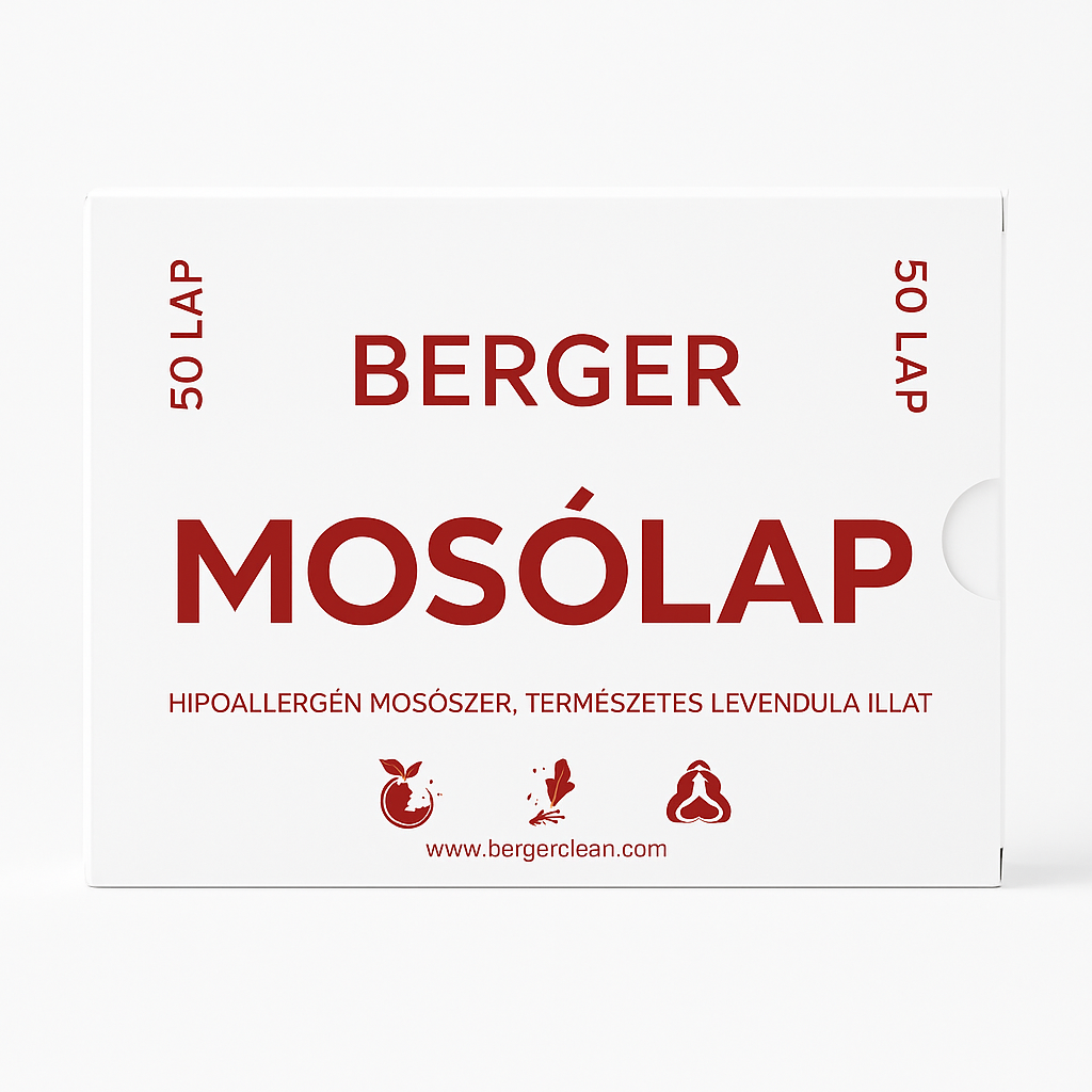50 darabos Berger mosólap – dobozos kiszerelés